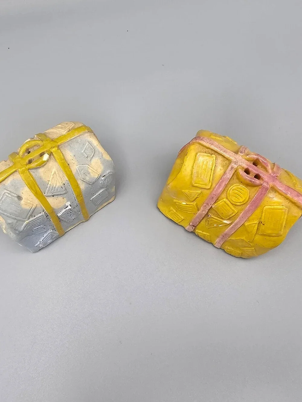 Vintage Ceramic Salt and Pepper Shakers Travel Suitcase Design